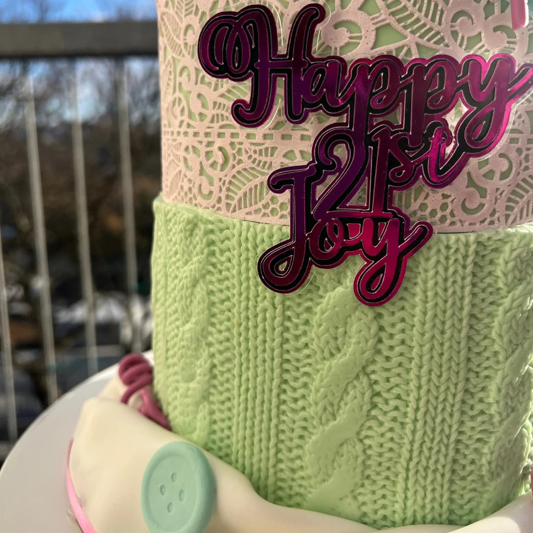 FONDANT CROCHET KNIT CAKE