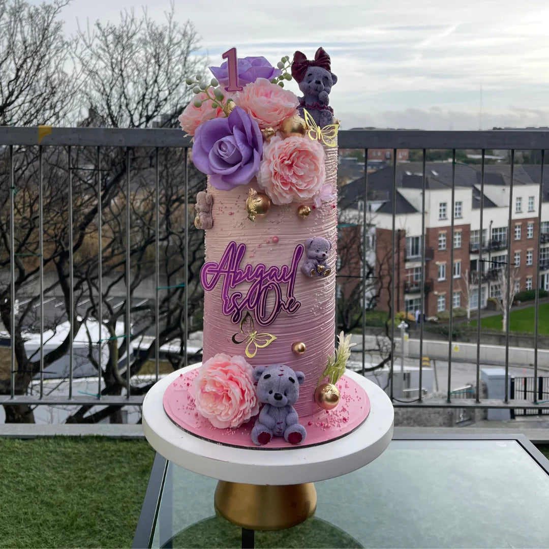 FLORAL TEDDY BIRTHDAY CAKE